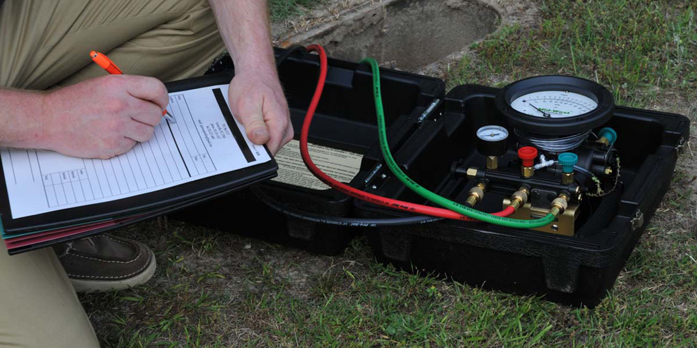 Man checking system